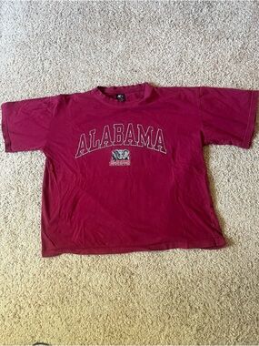 STARTER Alabama Crimson Tide Crop Short Sleeve Tee - Maroon